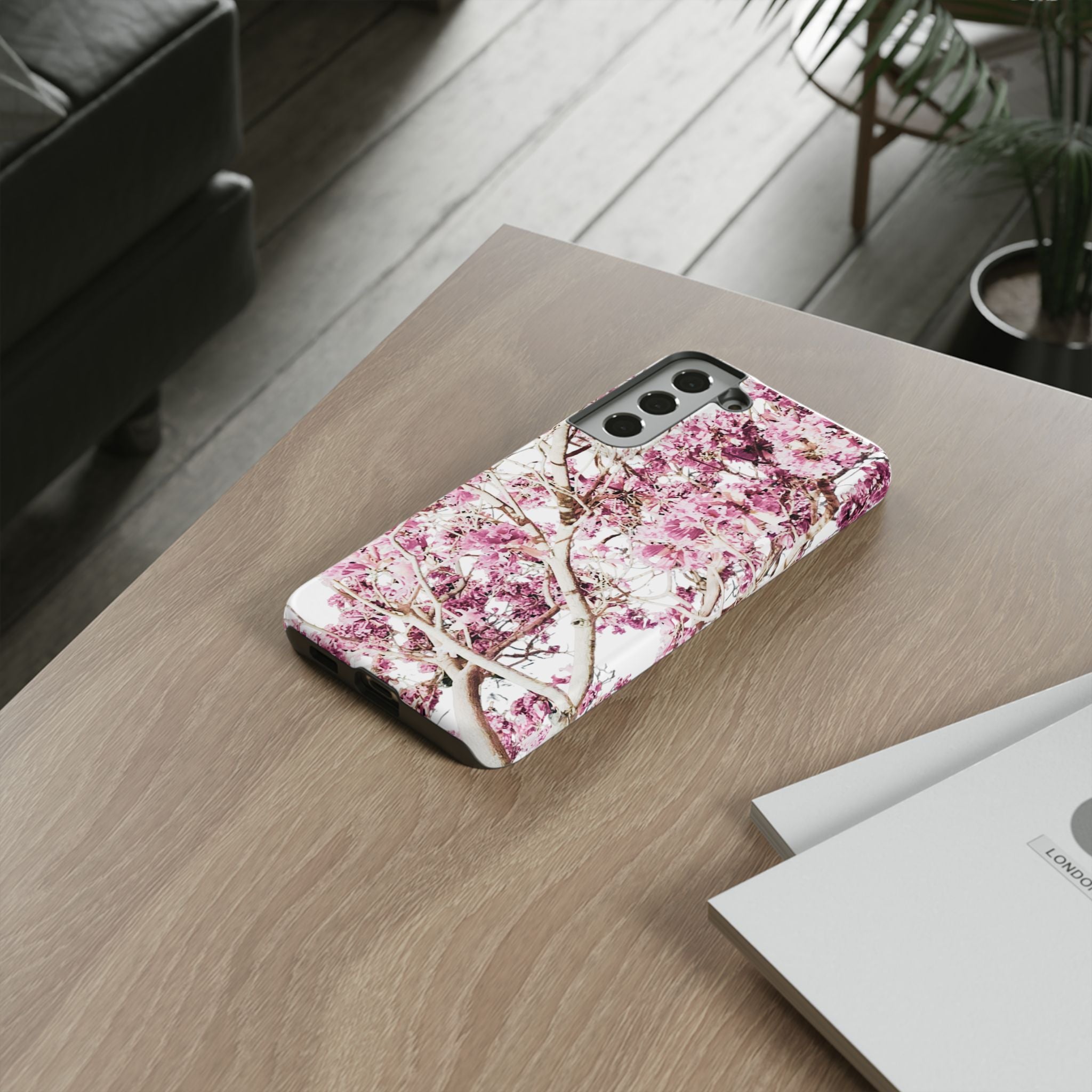 Blossom Tough Phone Case – Pink Floral Protective iPhone Cover