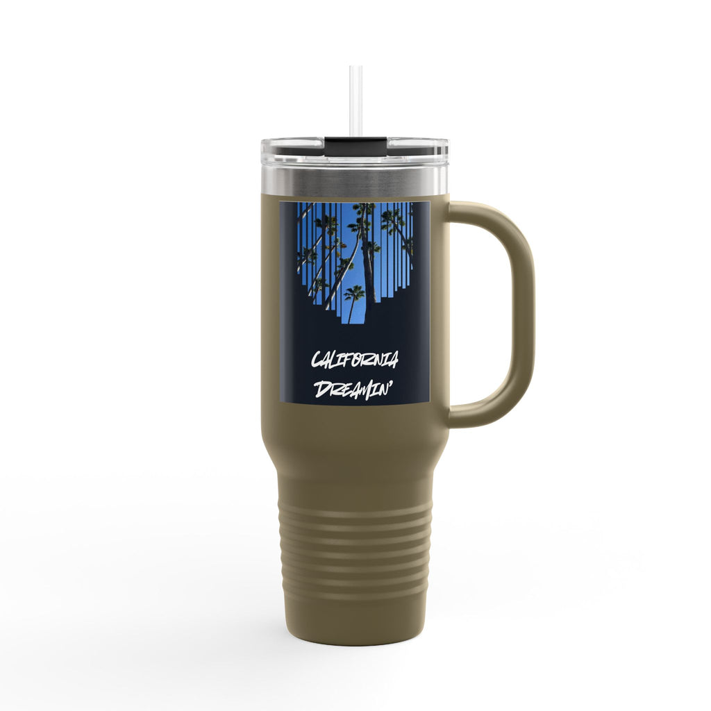 CA Dreamin' 40oz Insulated Travel Mug — Palm Print California Vibes