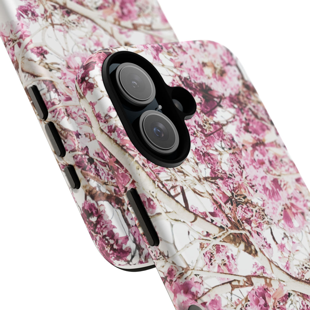 Blossom Tough Phone Case – Pink Floral Protective iPhone Cover