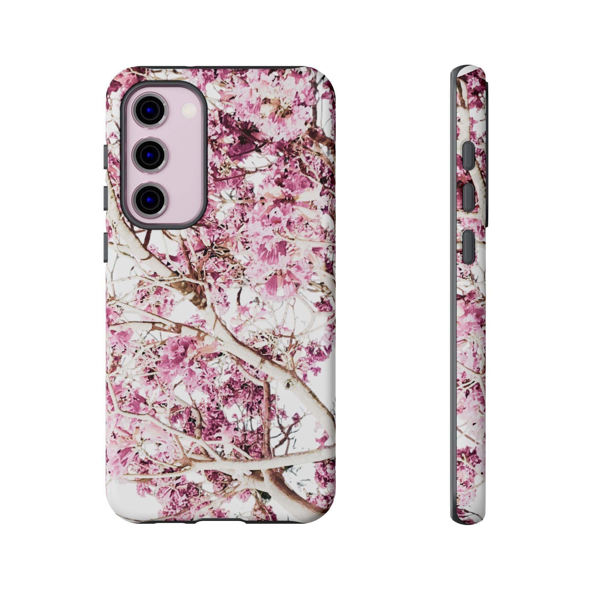 Blossom Tough Phone Case – Pink Floral Protective iPhone Cover