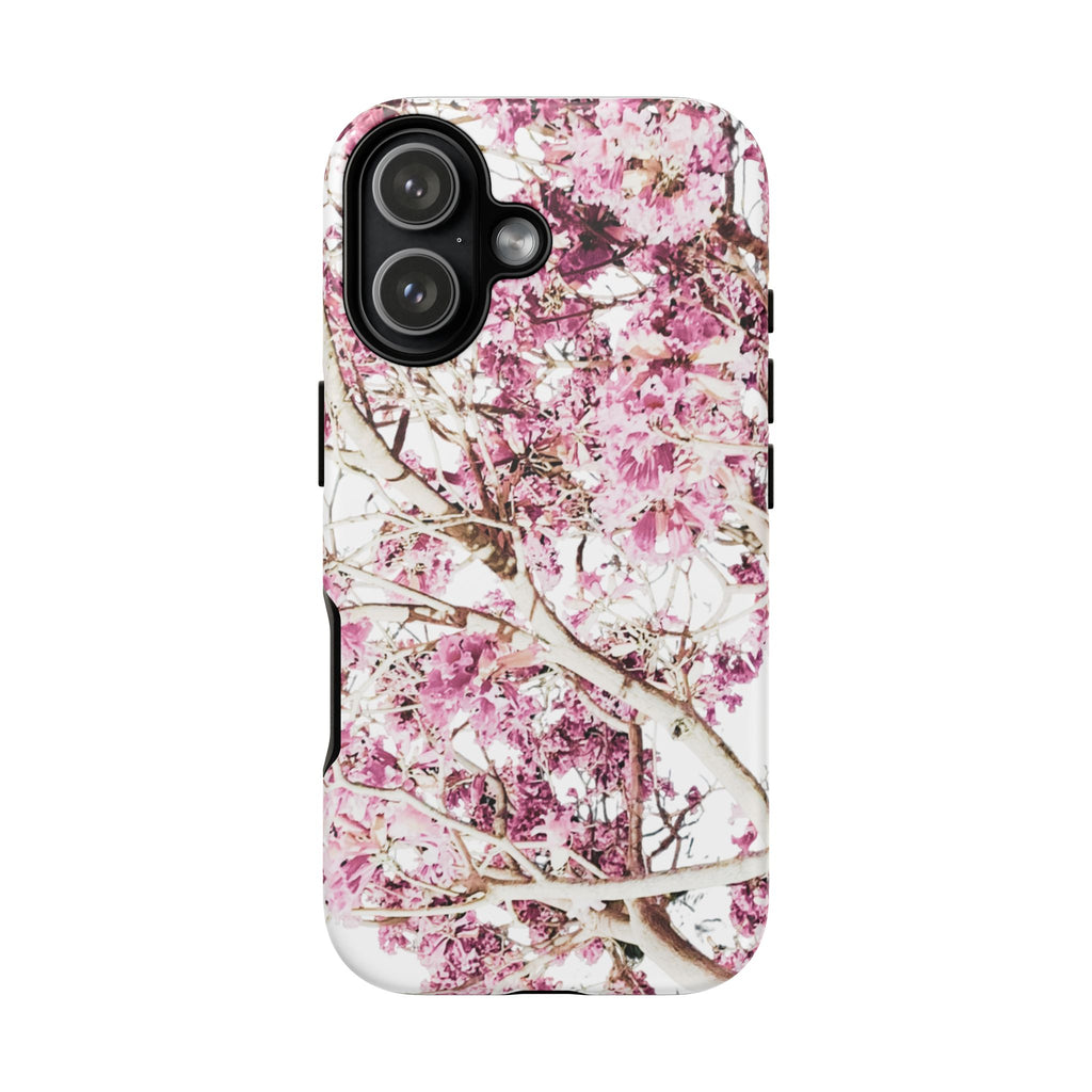 Blossom Tough Phone Case – Pink Floral Protective iPhone Cover