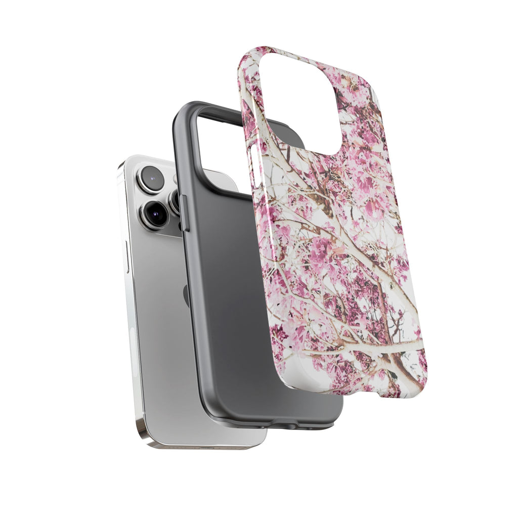Blossom Tough Phone Case – Pink Floral Protective iPhone Cover