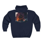 Stormy Skies Zip Hoodie Moody Cloudscape Art Full-Zip Sweatshirt
