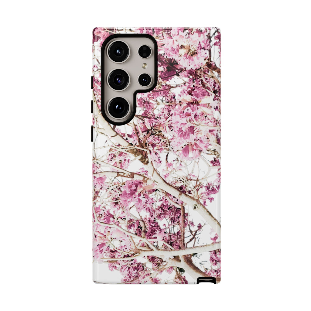 Blossom Tough Phone Case – Pink Floral Protective iPhone Cover