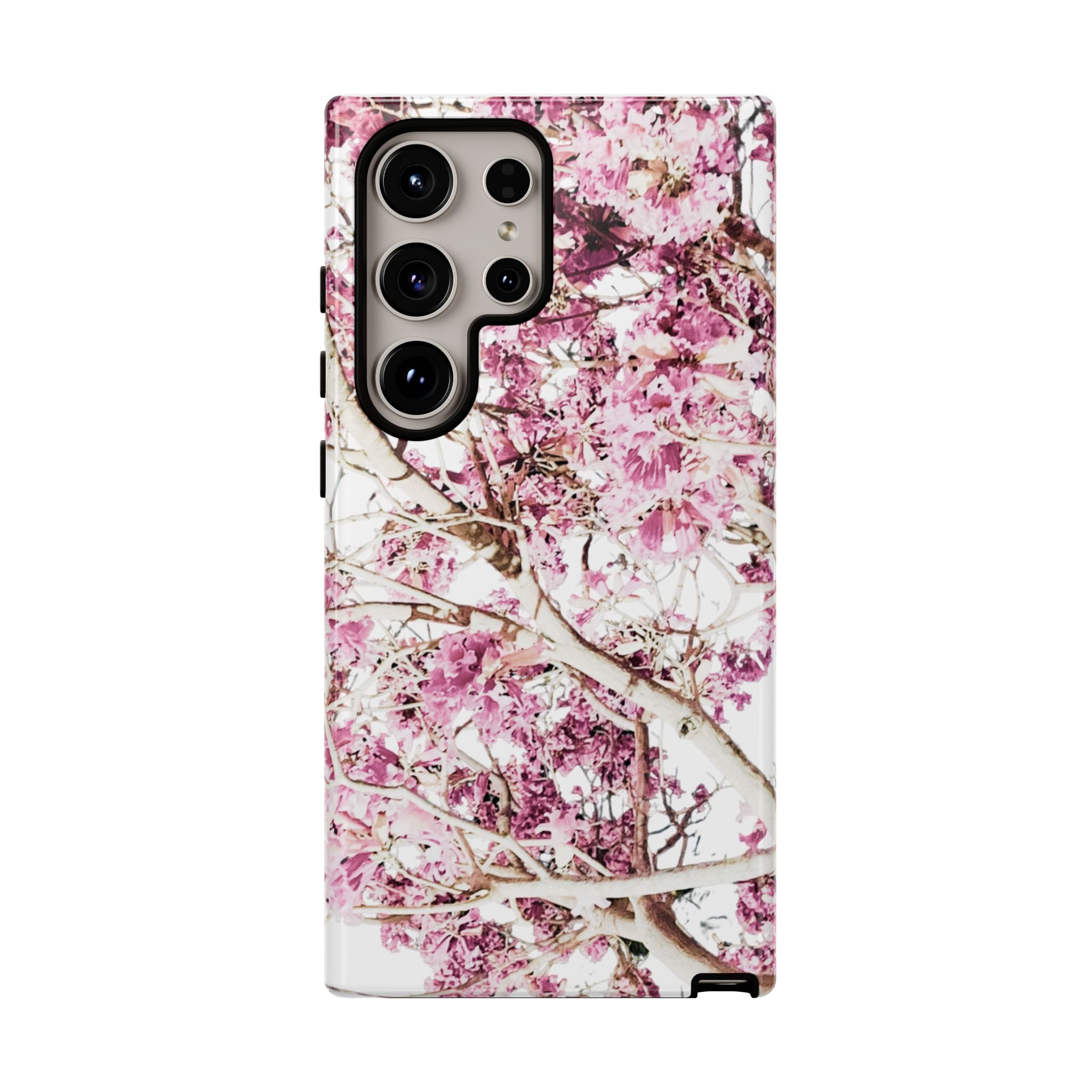 Blossom Tough Phone Case – Pink Floral Protective iPhone Cover