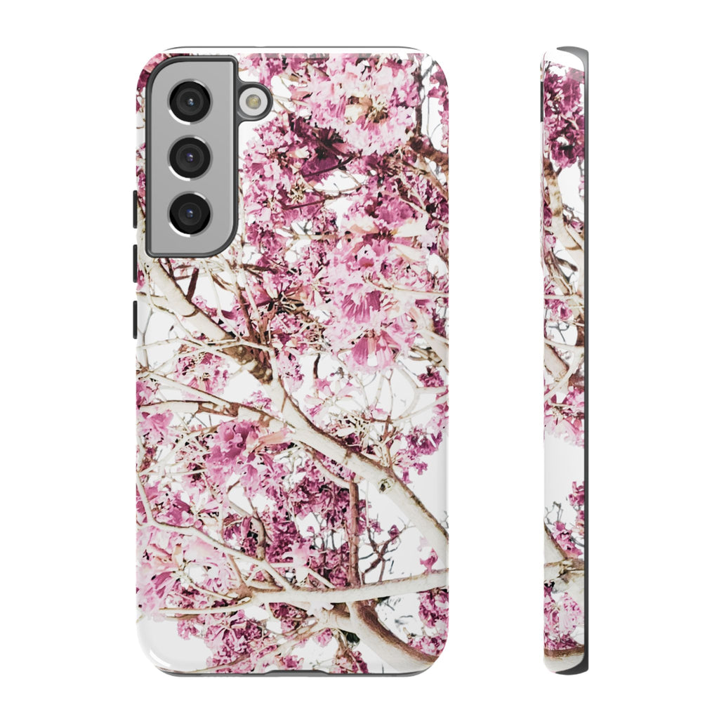 Blossom Tough Phone Case – Pink Floral Protective iPhone Cover