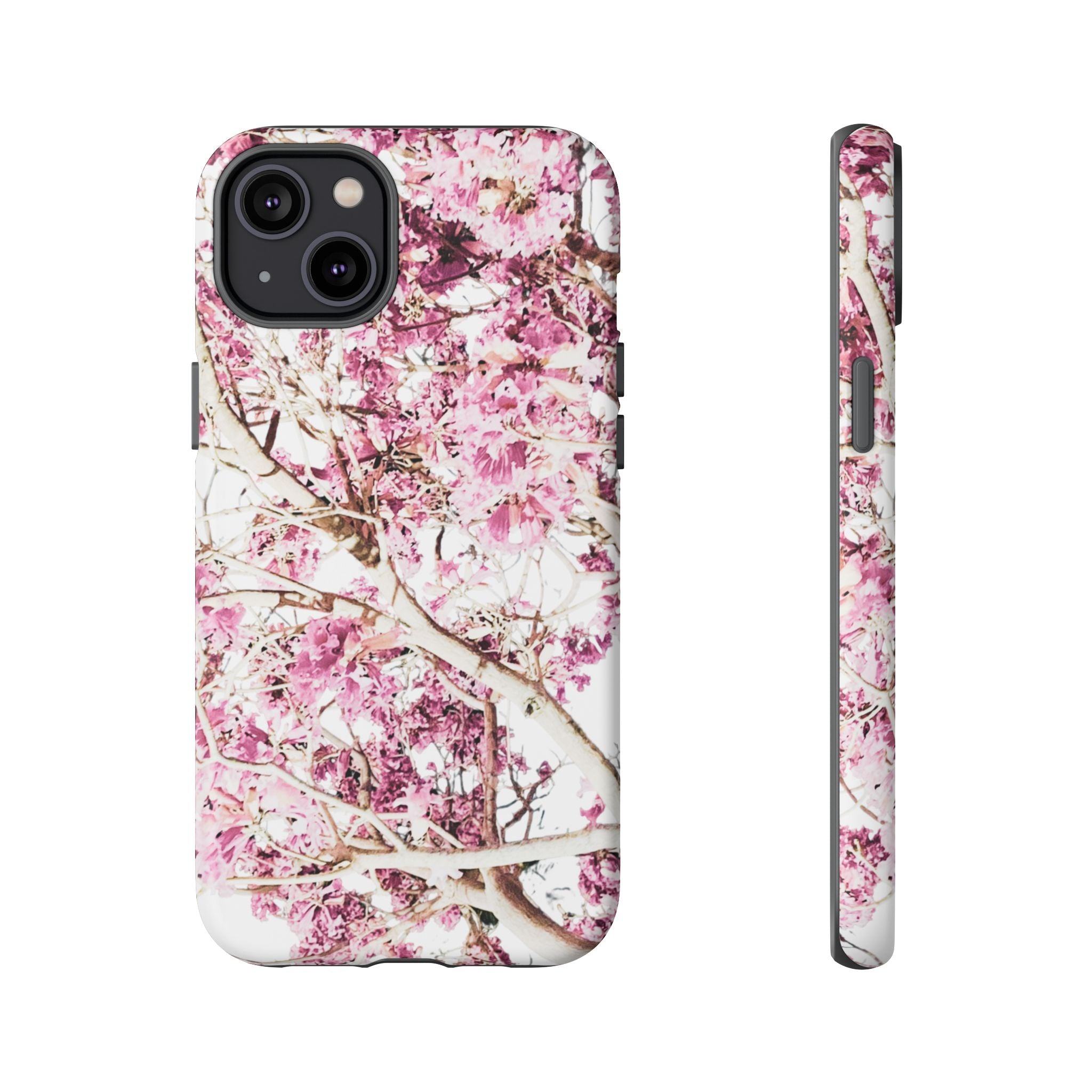 Blossom Tough Phone Case – Pink Floral Protective iPhone Cover