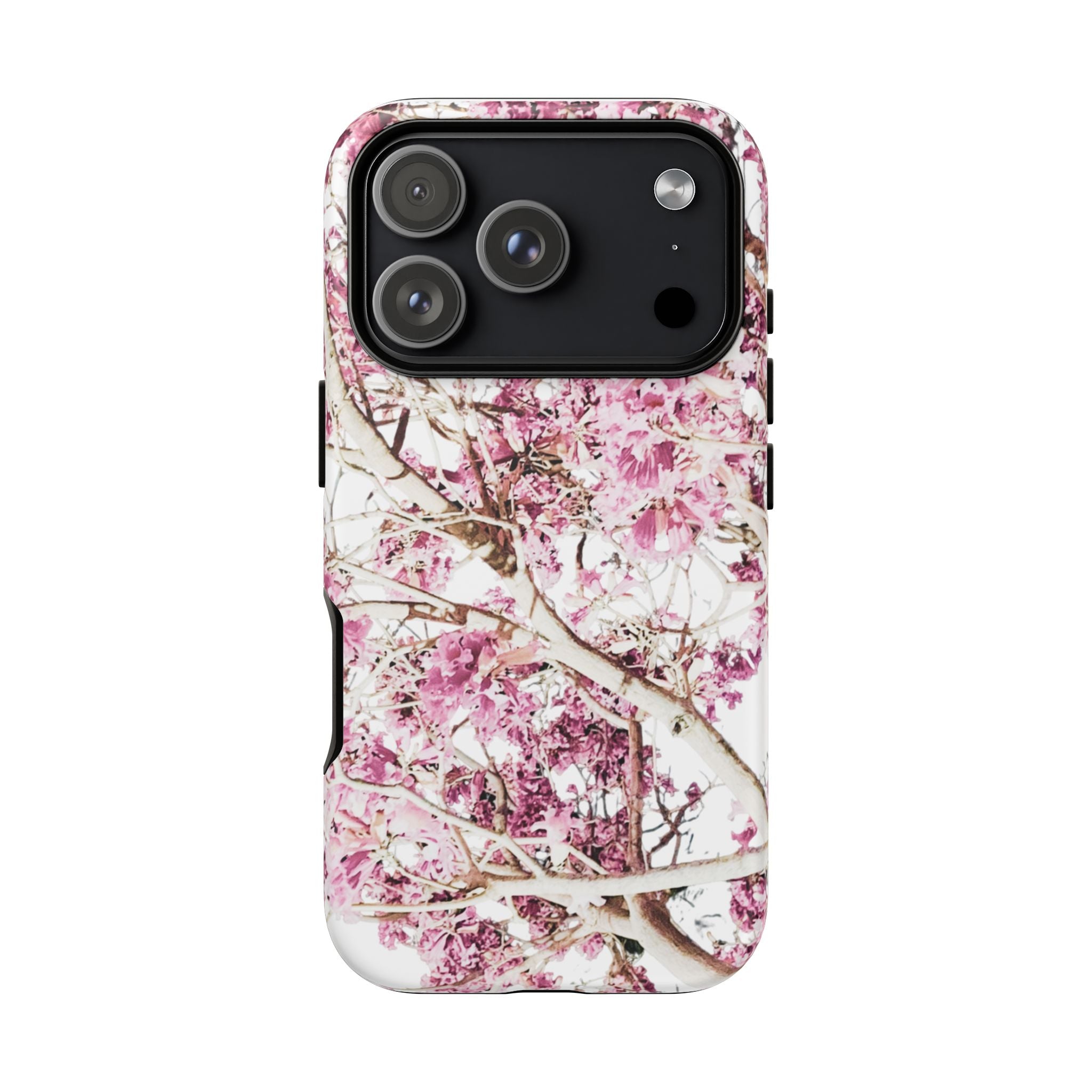 Blossom Tough Phone Case – Pink Floral Protective iPhone Cover