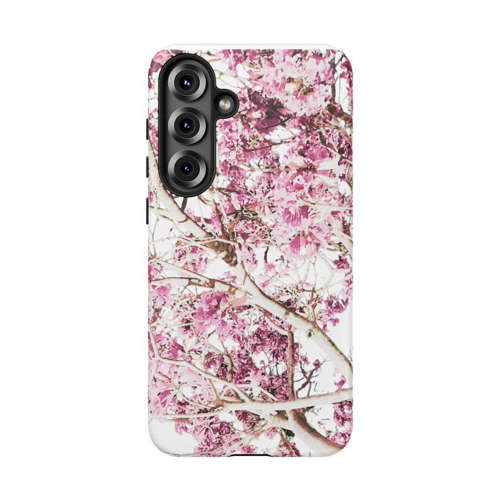 Blossom Tough Phone Case – Pink Floral Protective iPhone Cover