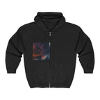 Stormy Skies Zip Hoodie Moody Cloudscape Art Full-Zip Sweatshirt