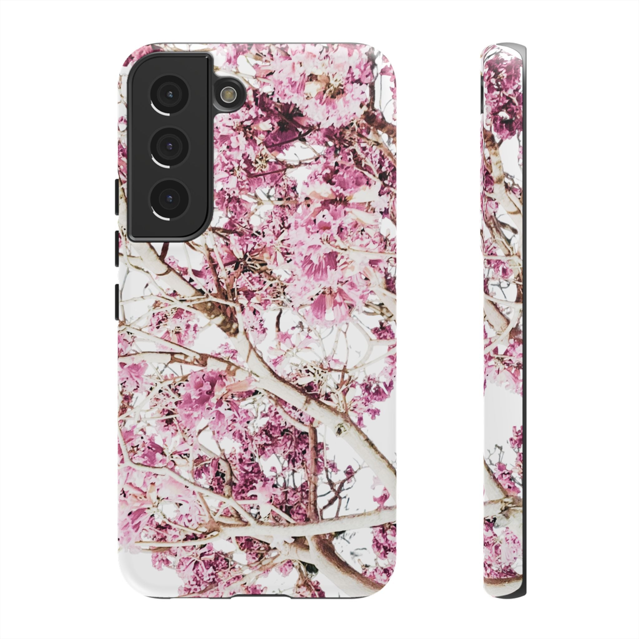 Blossom Tough Phone Case – Pink Floral Protective iPhone Cover