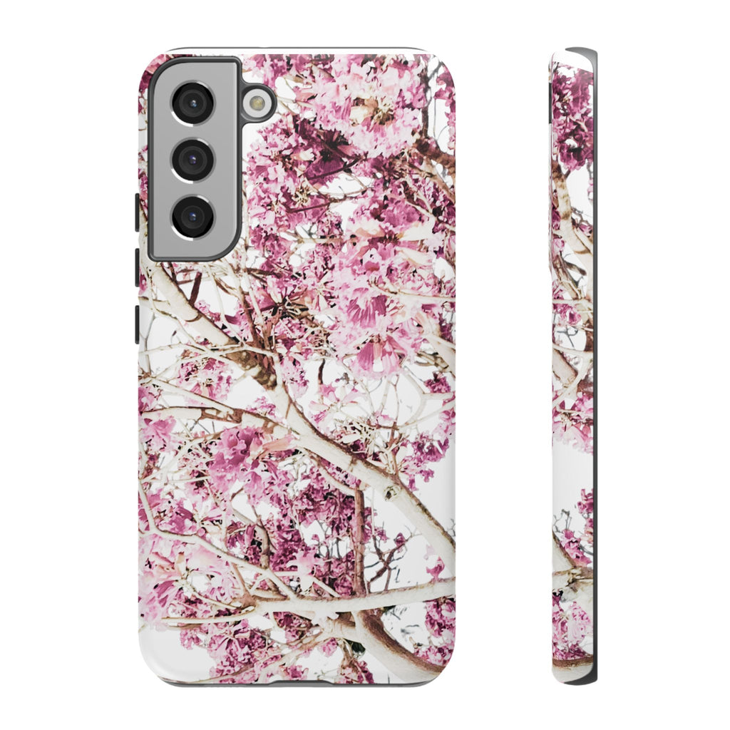 Blossom Tough Phone Case – Pink Floral Protective iPhone Cover