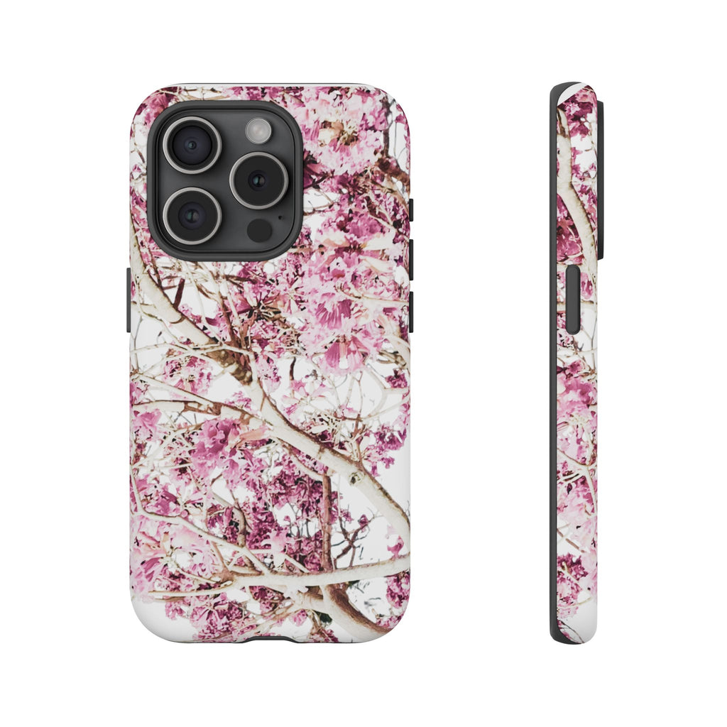 Blossom Tough Phone Case – Pink Floral Protective iPhone Cover