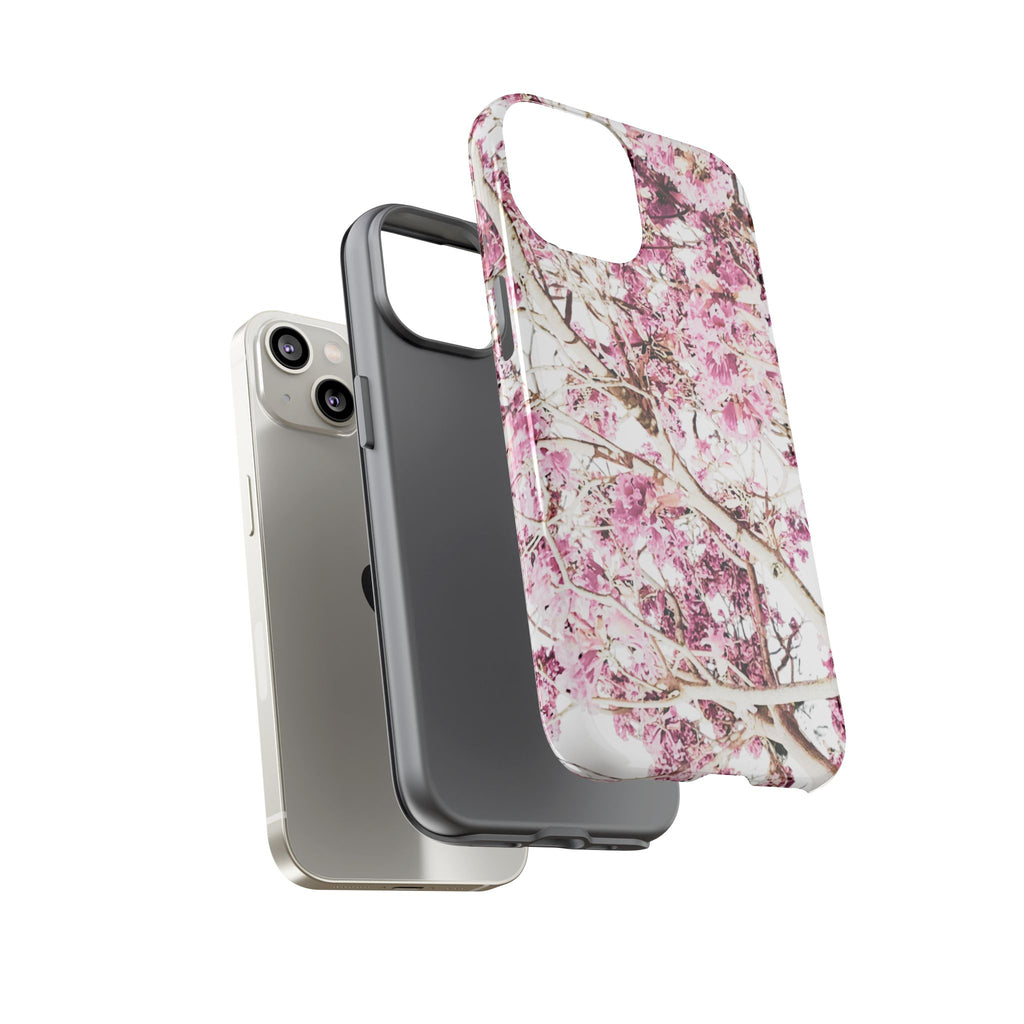 Blossom Tough Phone Case – Pink Floral Protective iPhone Cover