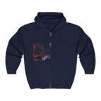 Stormy Skies Zip Hoodie Moody Cloudscape Art Full-Zip Sweatshirt