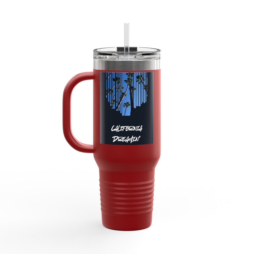 CA Dreamin' 40oz Insulated Travel Mug — Palm Print California Vibes