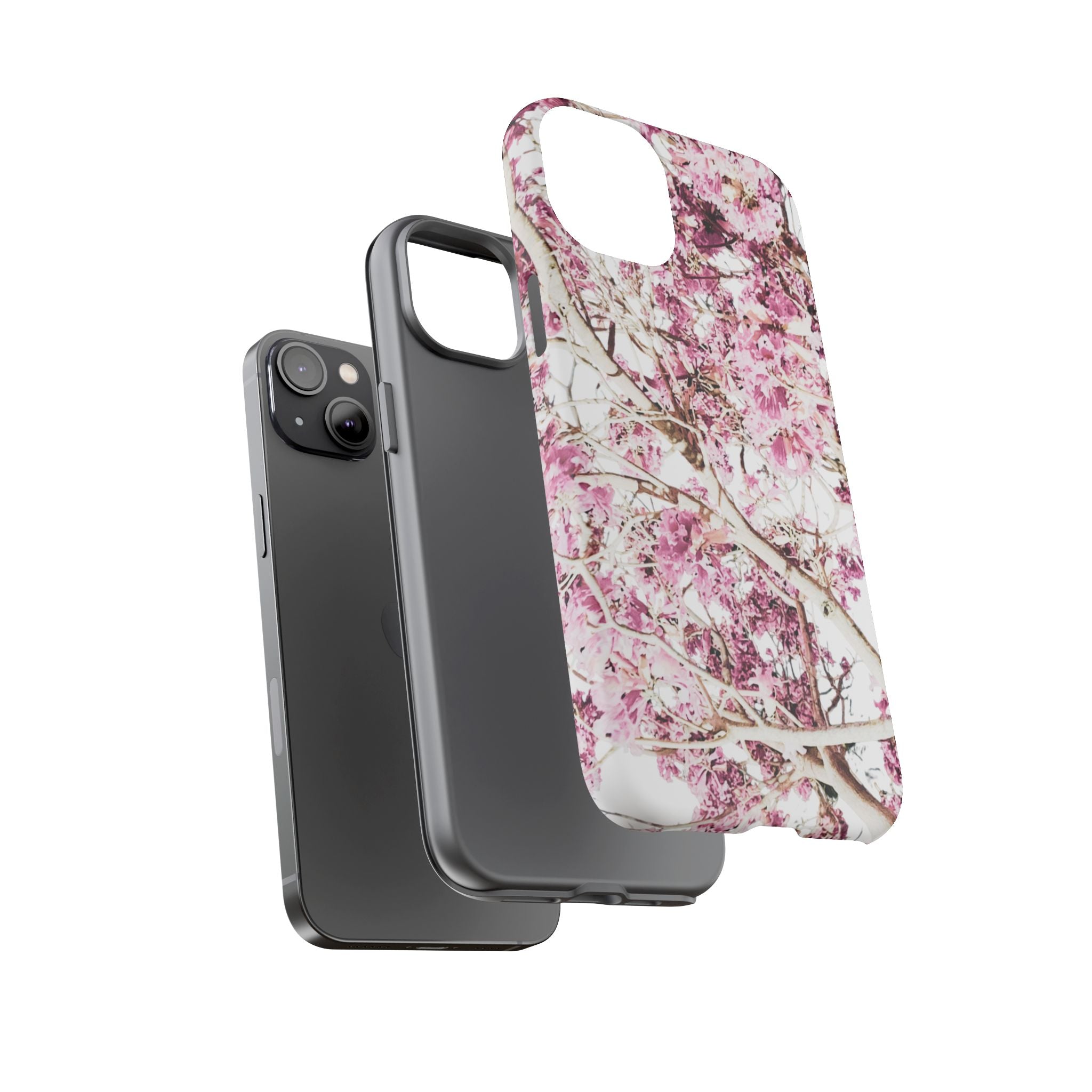 Blossom Tough Phone Case – Pink Floral Protective iPhone Cover