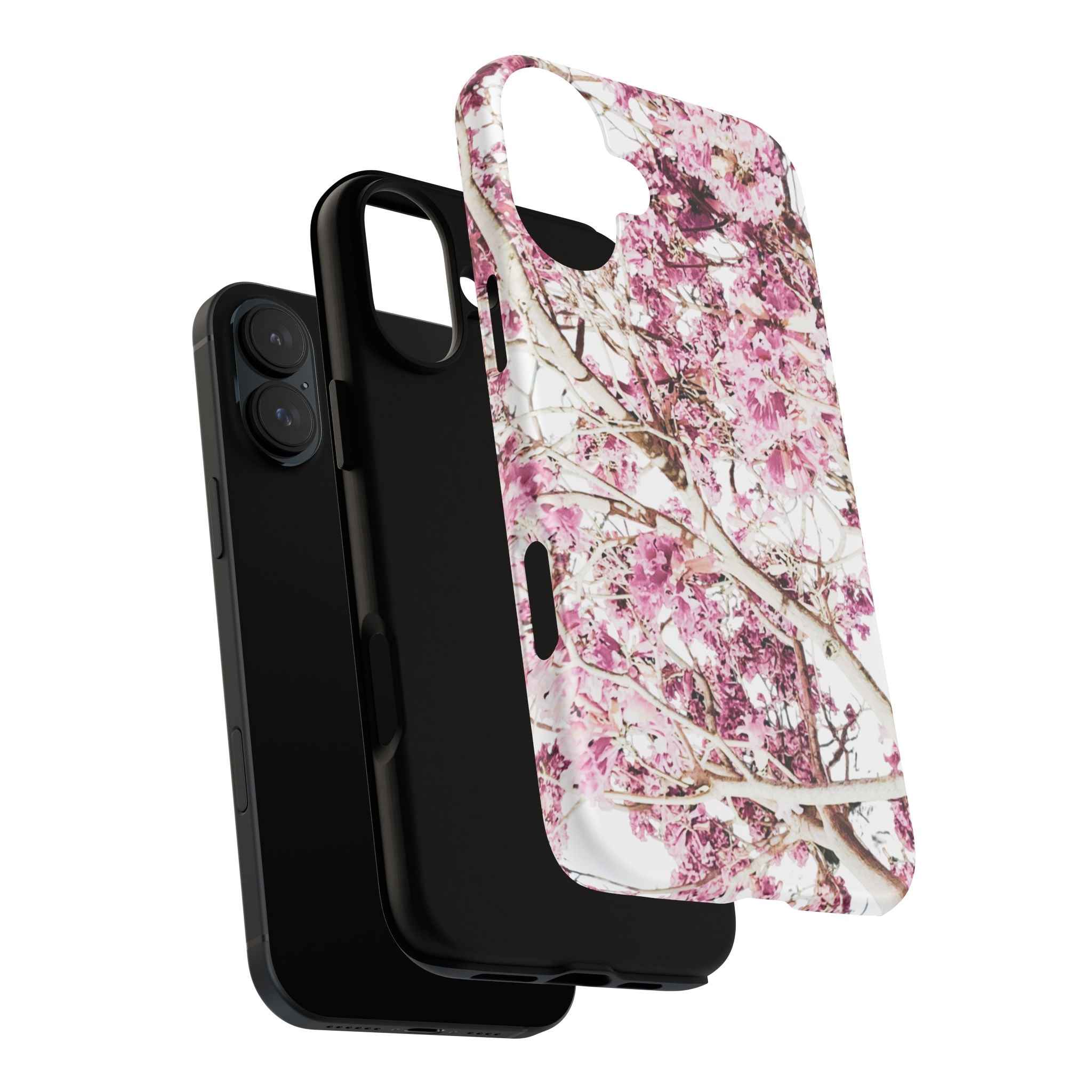Blossom Tough Phone Case – Pink Floral Protective iPhone Cover