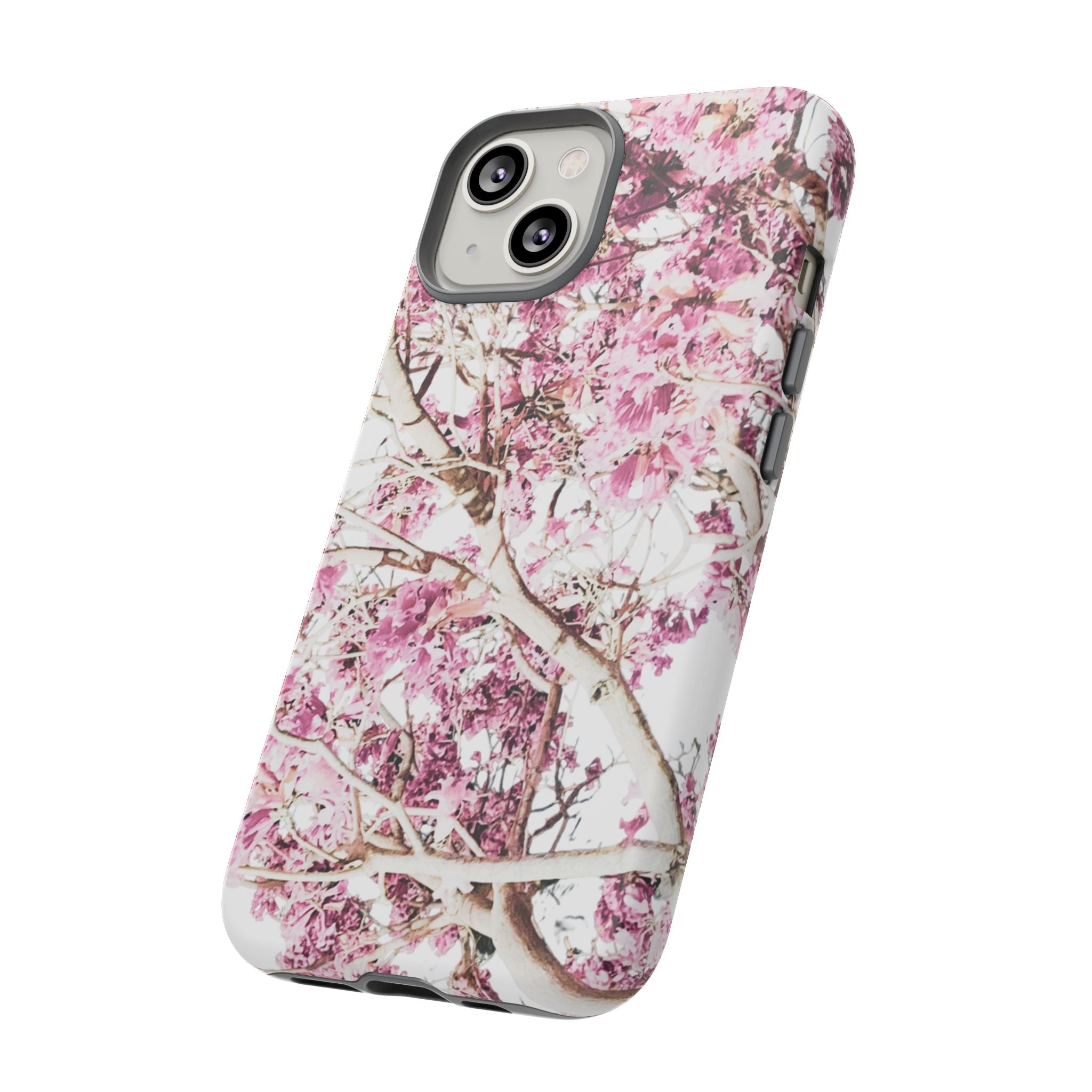 Blossom Tough Phone Case – Pink Floral Protective iPhone Cover