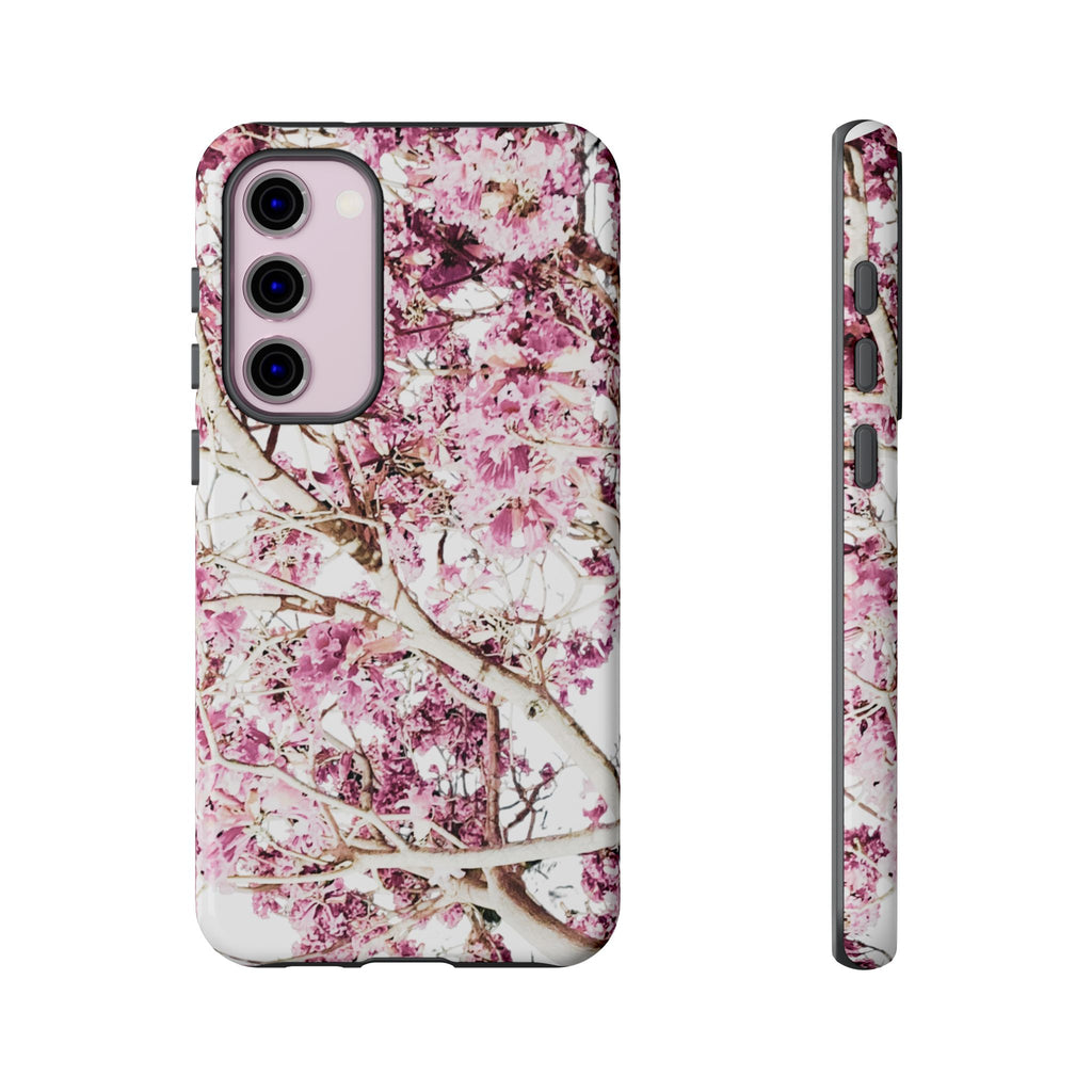 Blossom Tough Phone Case – Pink Floral Protective iPhone Cover