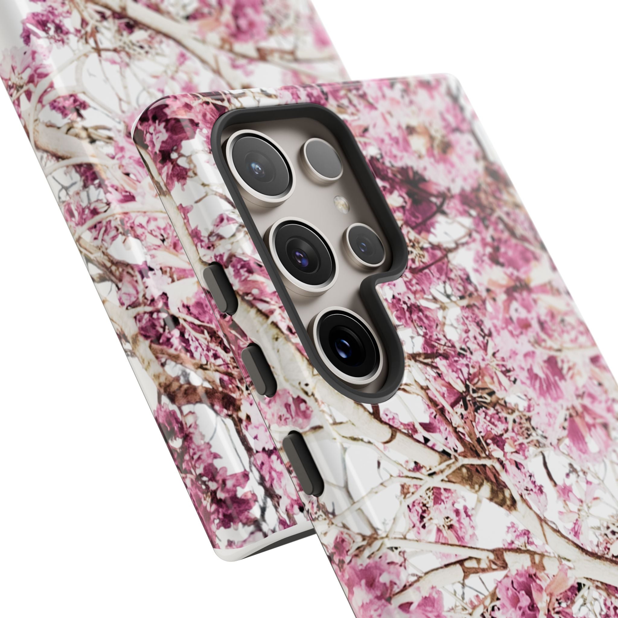 Blossom Tough Phone Case – Pink Floral Protective iPhone Cover