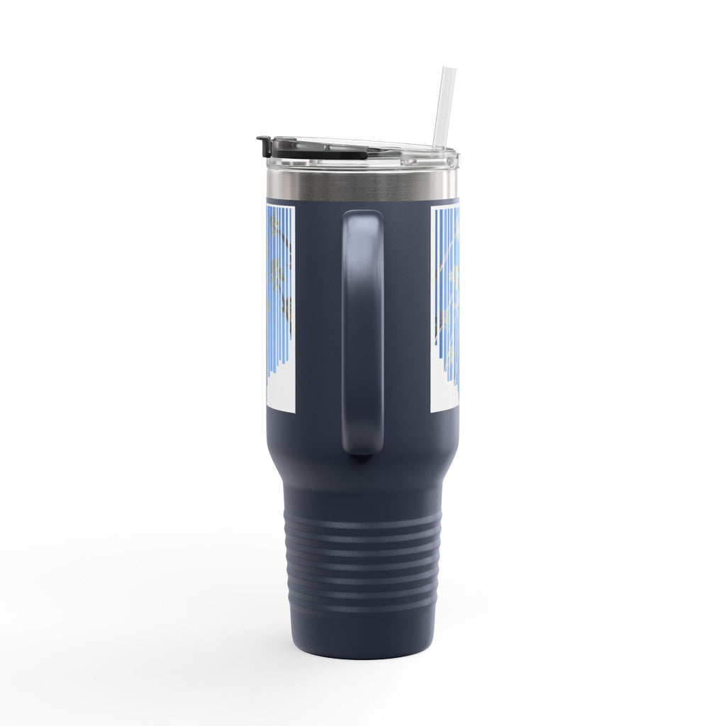 CA Palm 40oz Insulated Travel Mug — Stainless Palm Tree Tumbler