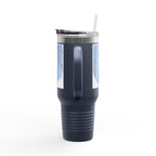 CA Palm 40oz Insulated Travel Mug — Stainless Palm Tree Tumbler