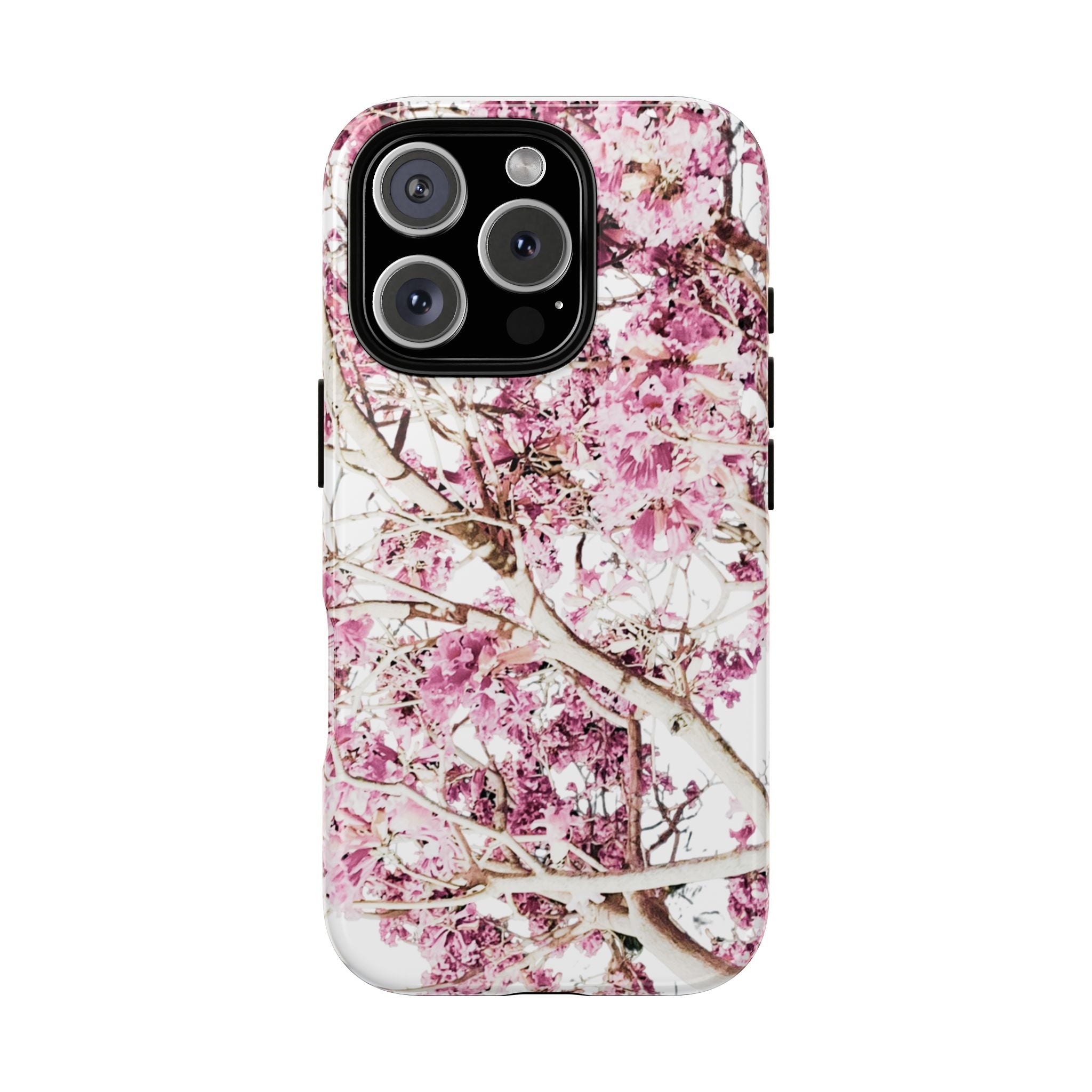 Blossom Tough Phone Case – Pink Floral Protective iPhone Cover
