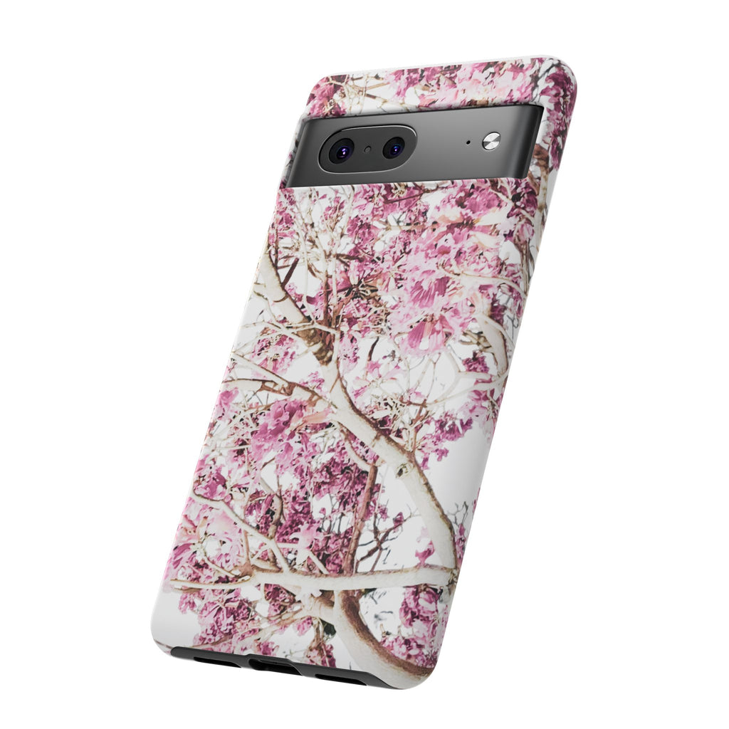 Blossom Tough Phone Case – Pink Floral Protective iPhone Cover
