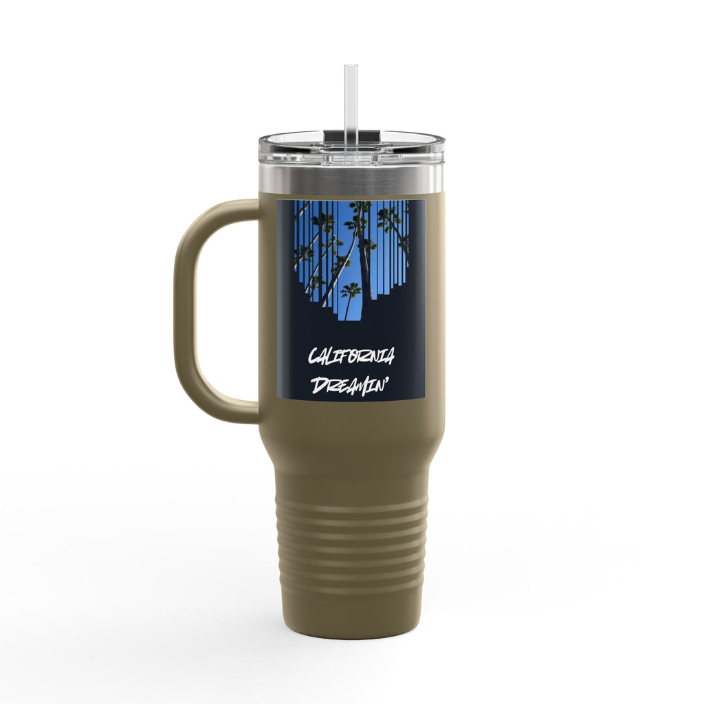 CA Dreamin' 40oz Insulated Travel Mug — Palm Print California Vibes