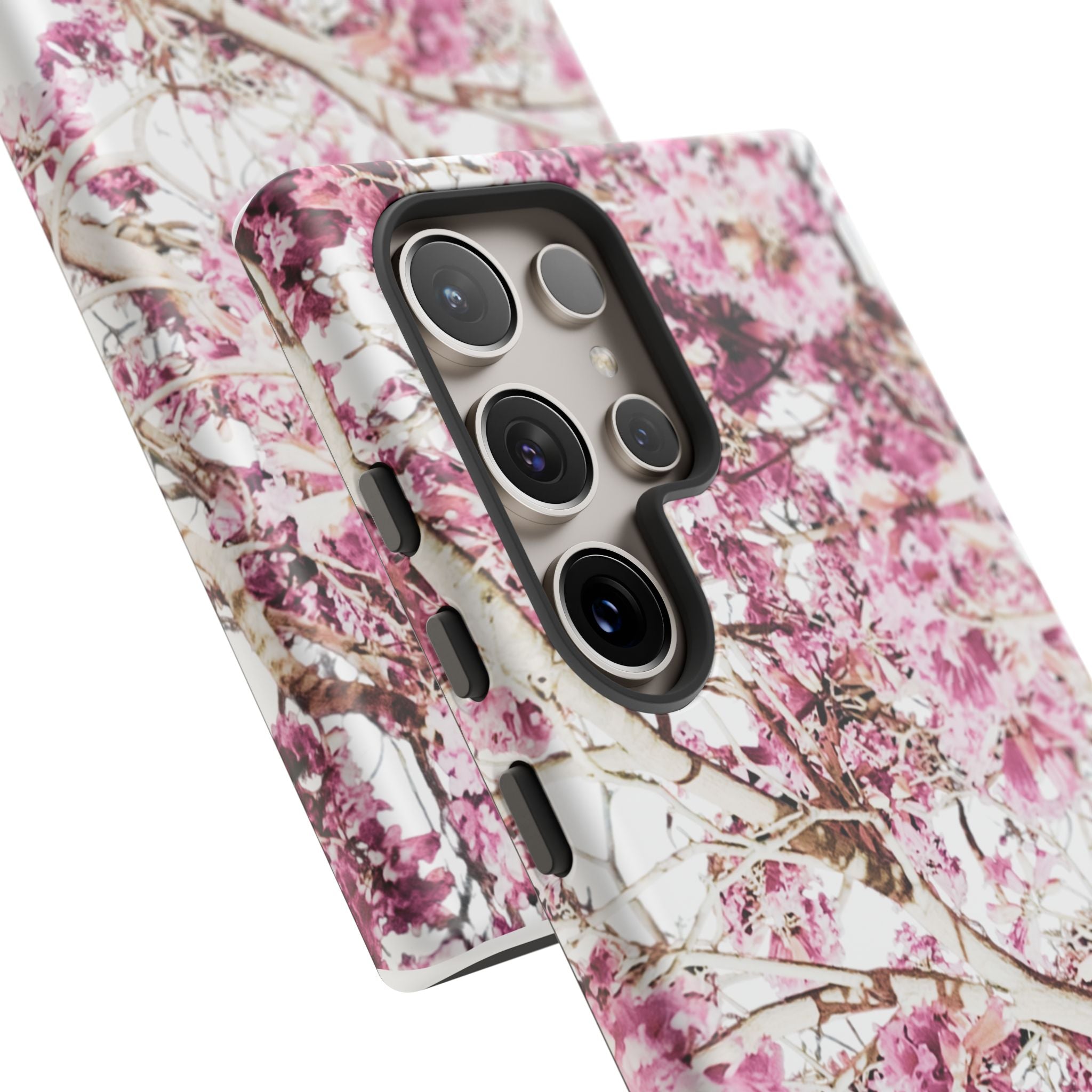 Blossom Tough Phone Case – Pink Floral Protective iPhone Cover