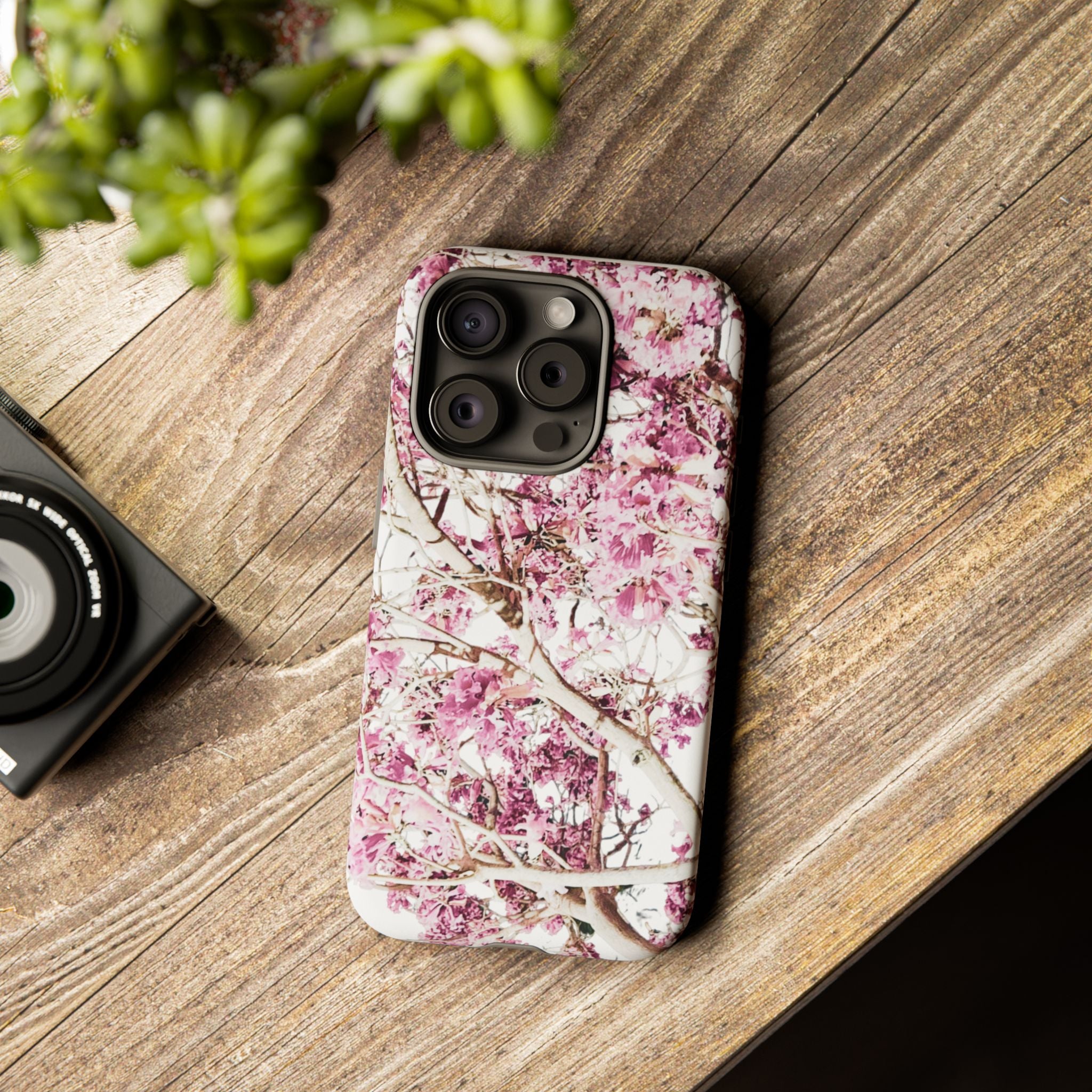 Blossom Tough Phone Case – Pink Floral Protective iPhone Cover