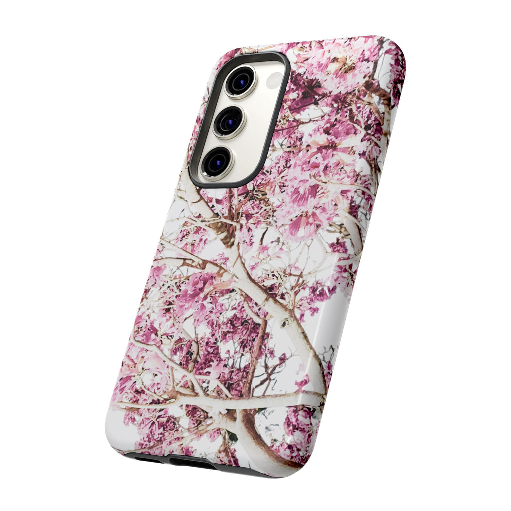 Blossom Tough Phone Case – Pink Floral Protective iPhone Cover