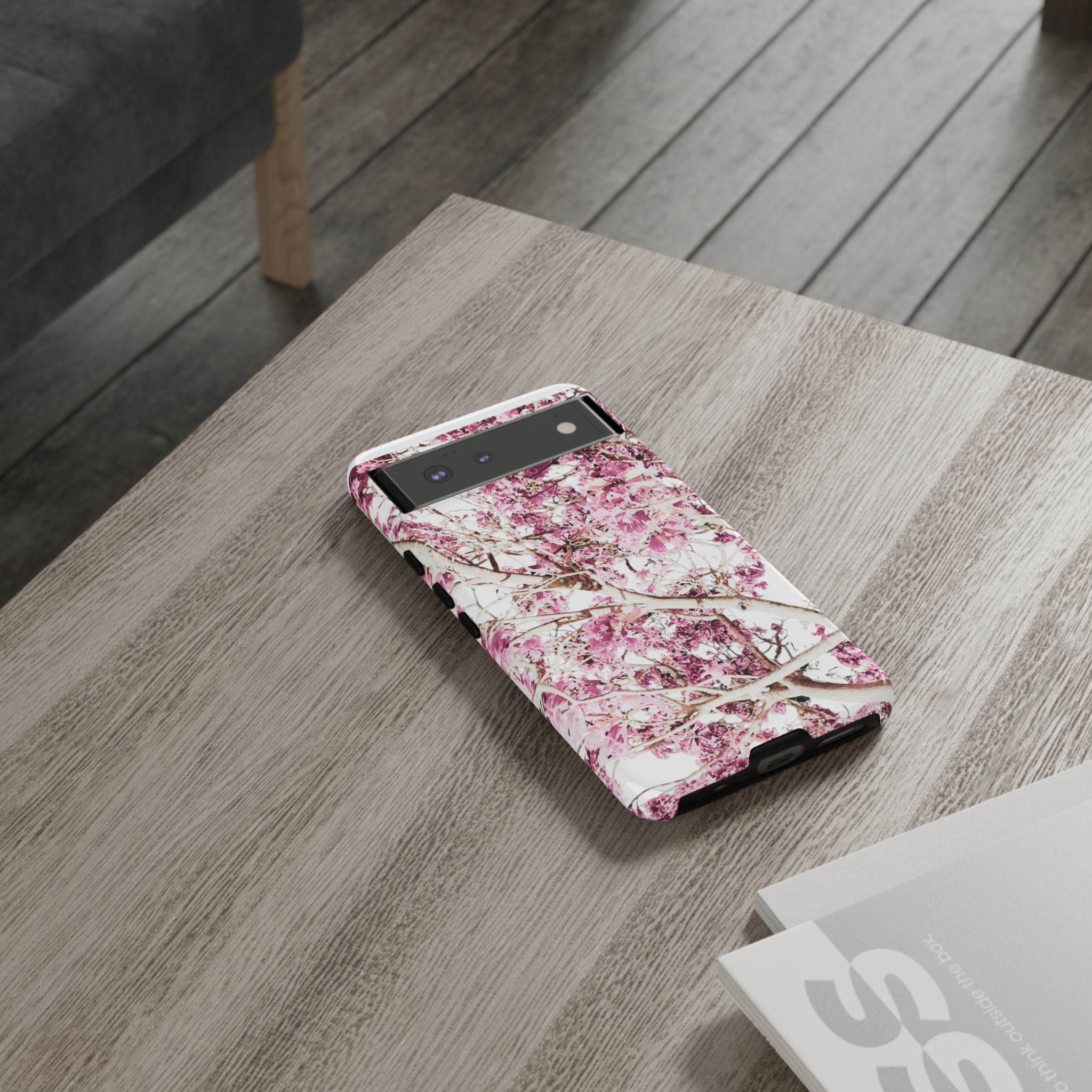 Blossom Tough Phone Case – Pink Floral Protective iPhone Cover