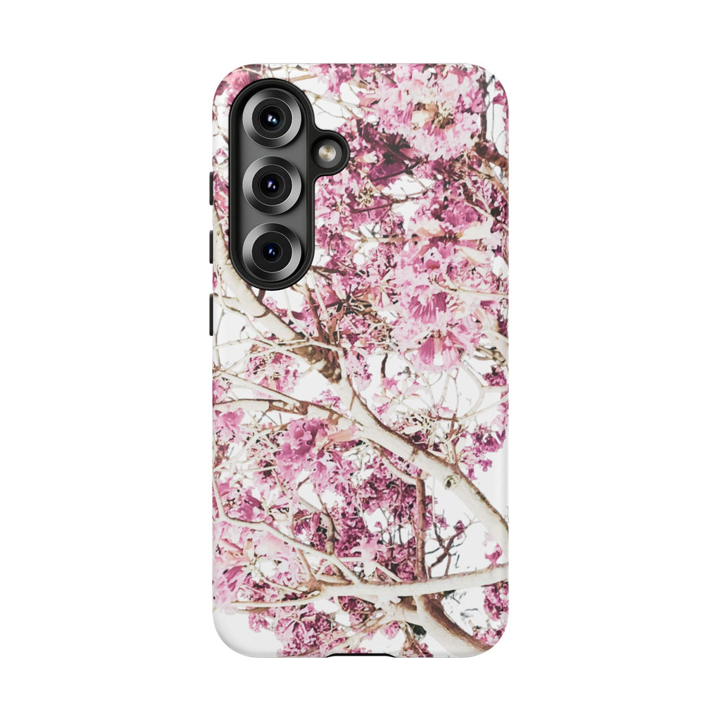 Blossom Tough Phone Case – Pink Floral Protective iPhone Cover