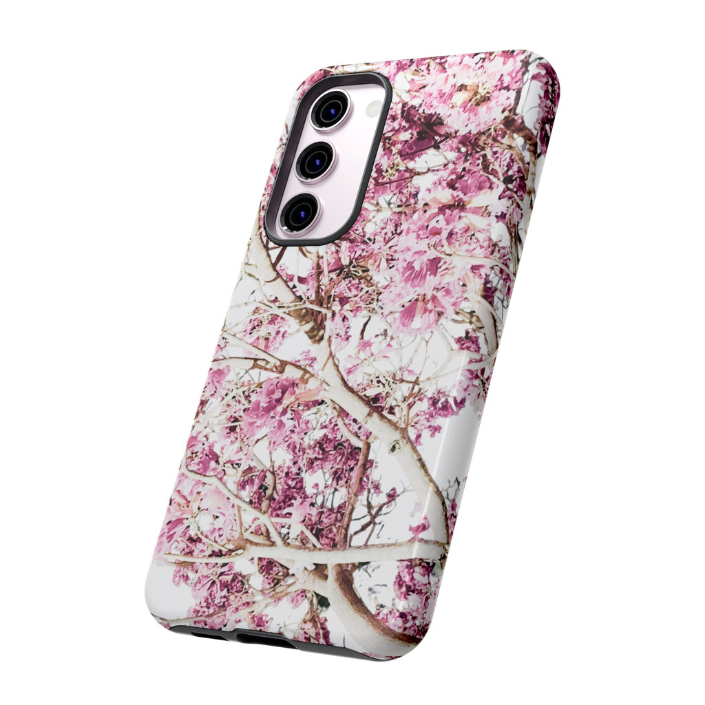 Blossom Tough Phone Case – Pink Floral Protective iPhone Cover