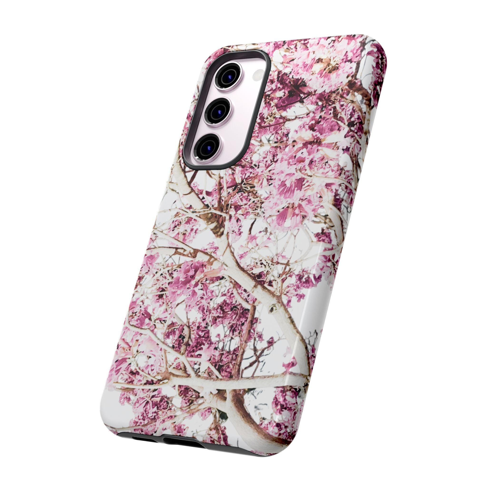 Blossom Tough Phone Case – Pink Floral Protective iPhone Cover