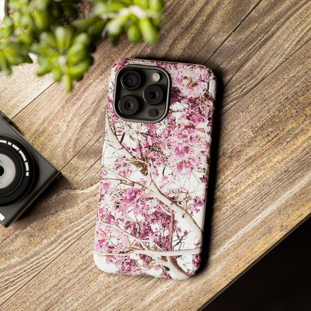 Blossom Tough Phone Case – Pink Floral Protective iPhone Cover