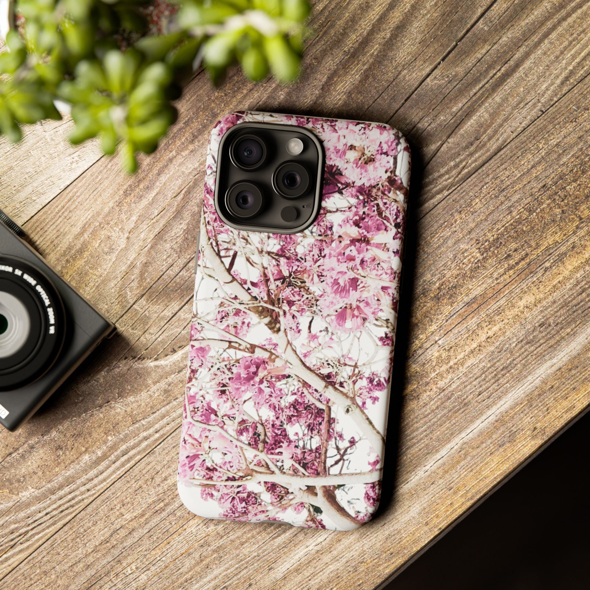 Blossom Tough Phone Case – Pink Floral Protective iPhone Cover