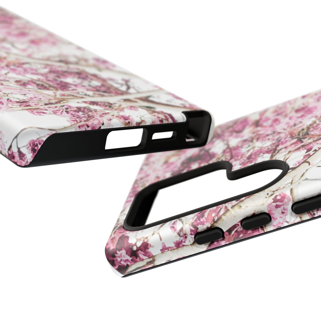 Blossom Tough Phone Case – Pink Floral Protective iPhone Cover