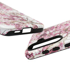 Blossom Tough Phone Case – Pink Floral Protective iPhone Cover