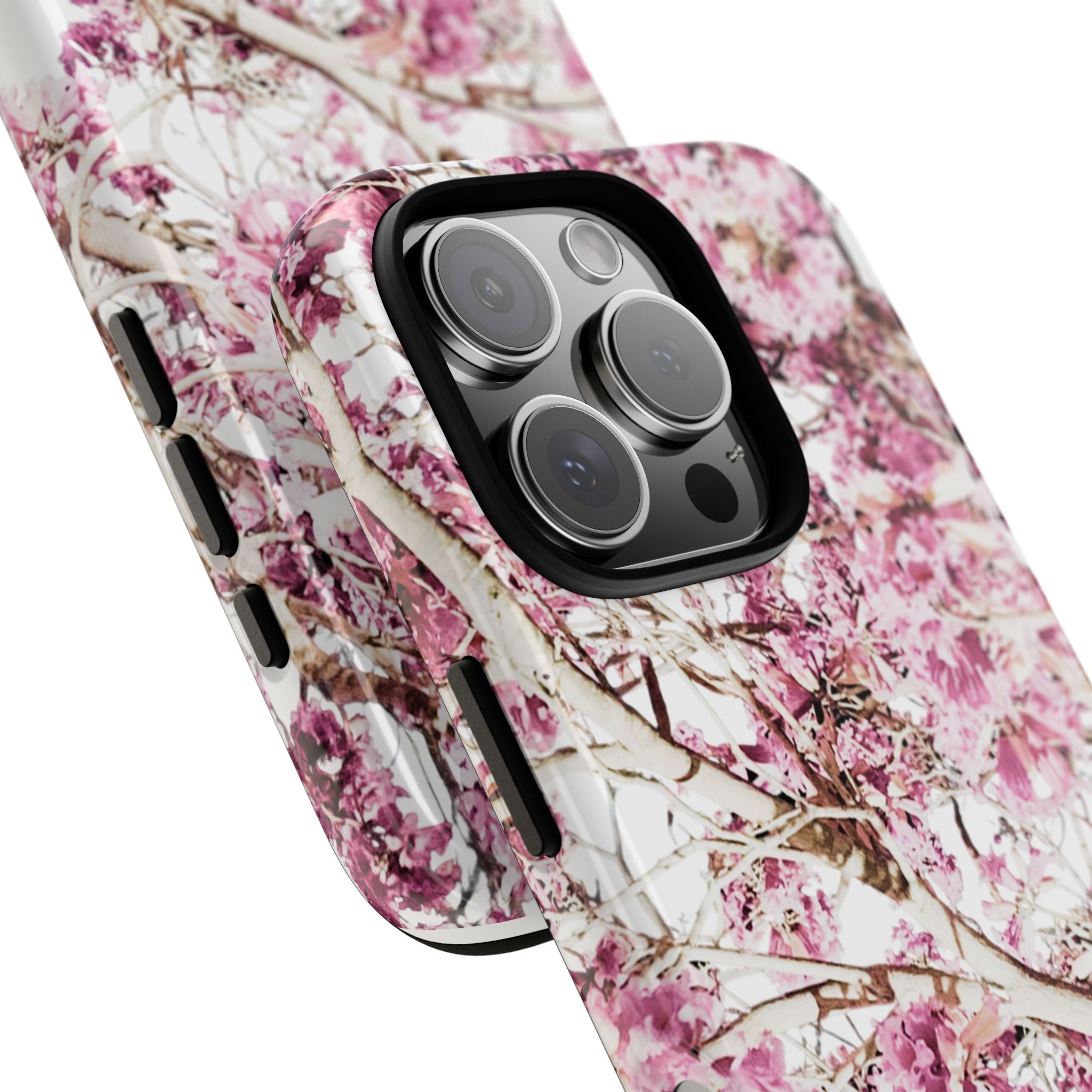Blossom Tough Phone Case – Pink Floral Protective iPhone Cover