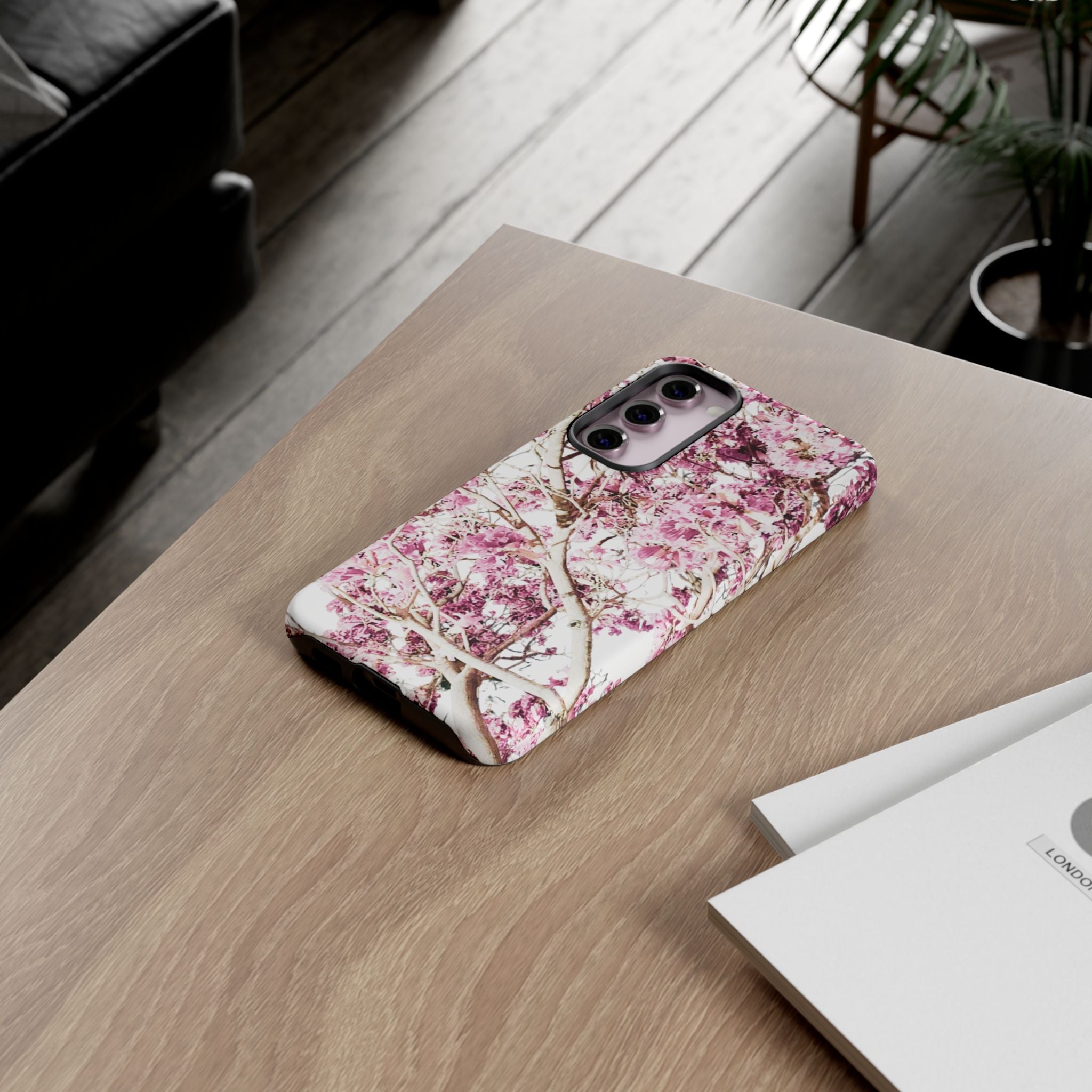 Blossom Tough Phone Case – Pink Floral Protective iPhone Cover
