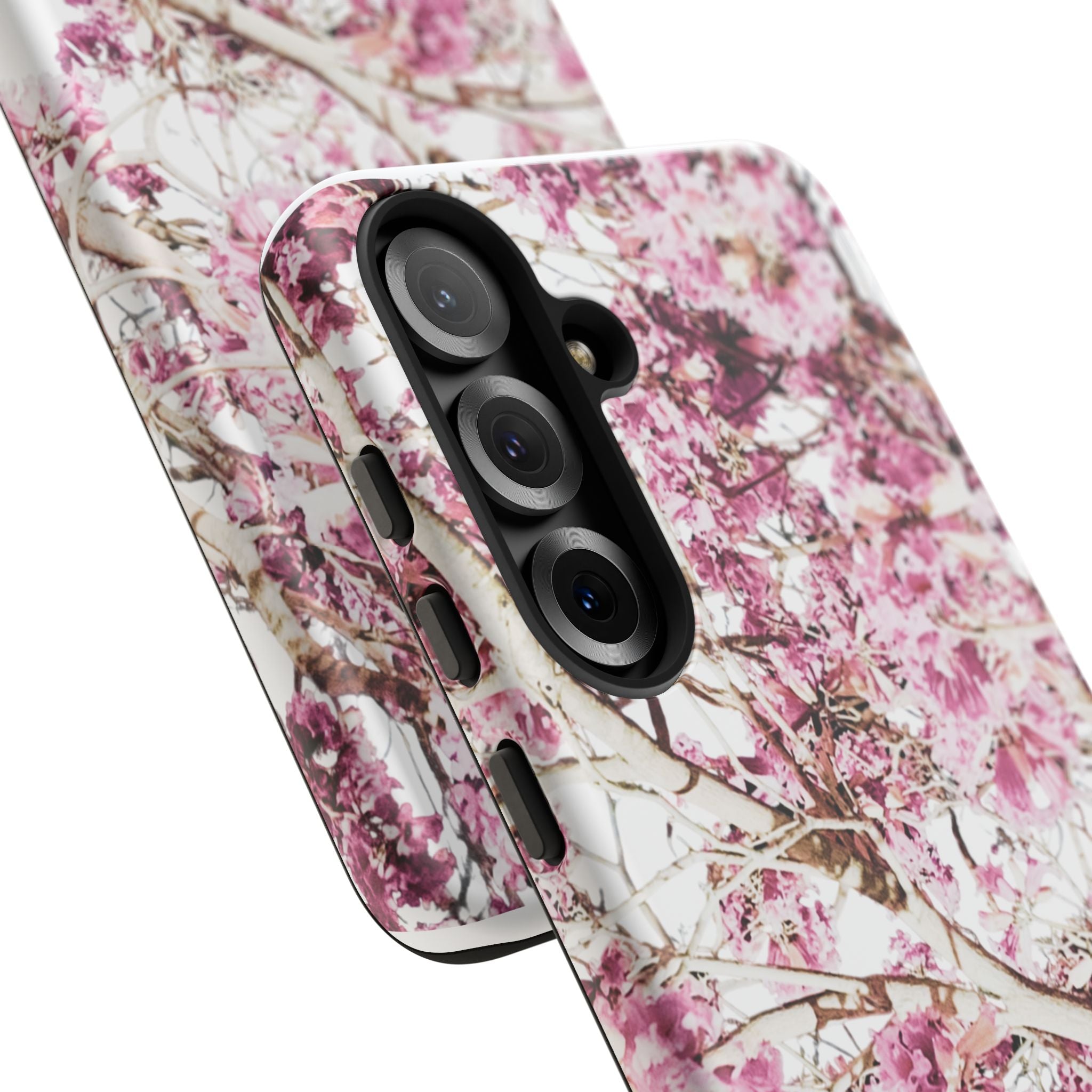 Blossom Tough Phone Case – Pink Floral Protective iPhone Cover