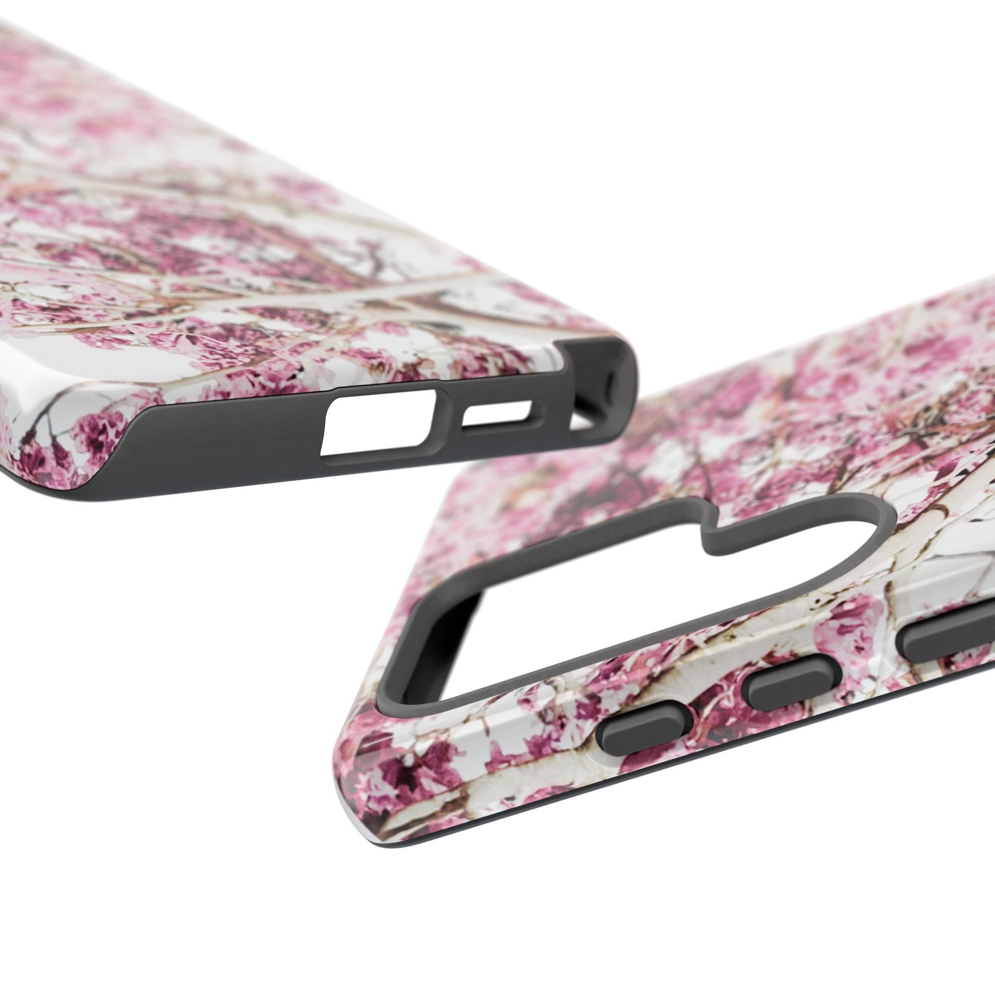 Blossom Tough Phone Case – Pink Floral Protective iPhone Cover