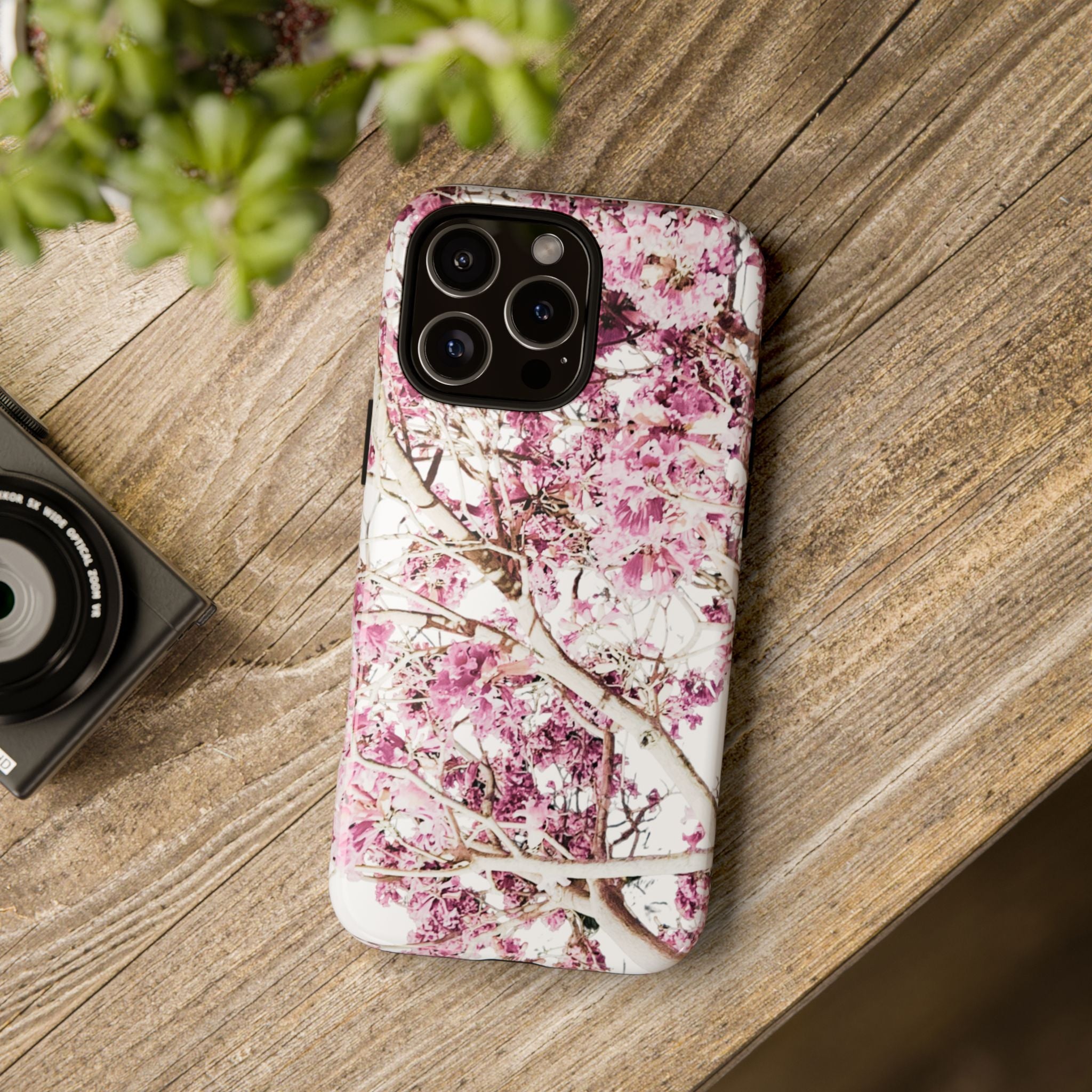 Blossom Tough Phone Case – Pink Floral Protective iPhone Cover