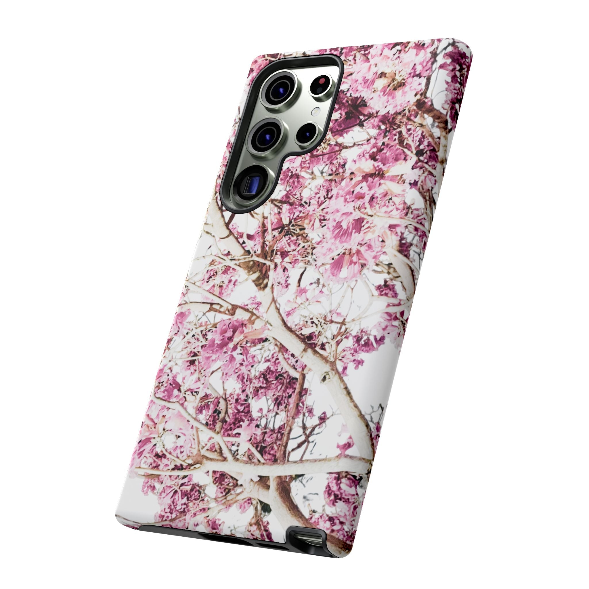 Blossom Tough Phone Case – Pink Floral Protective iPhone Cover
