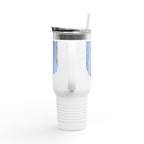 CA Palm 40oz Insulated Travel Mug — Stainless Palm Tree Tumbler