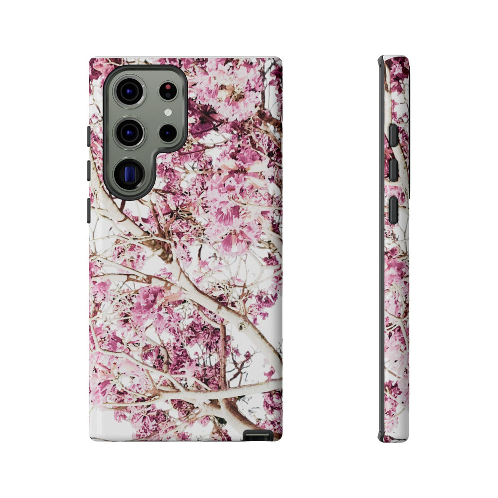 Blossom Tough Phone Case – Pink Floral Protective iPhone Cover