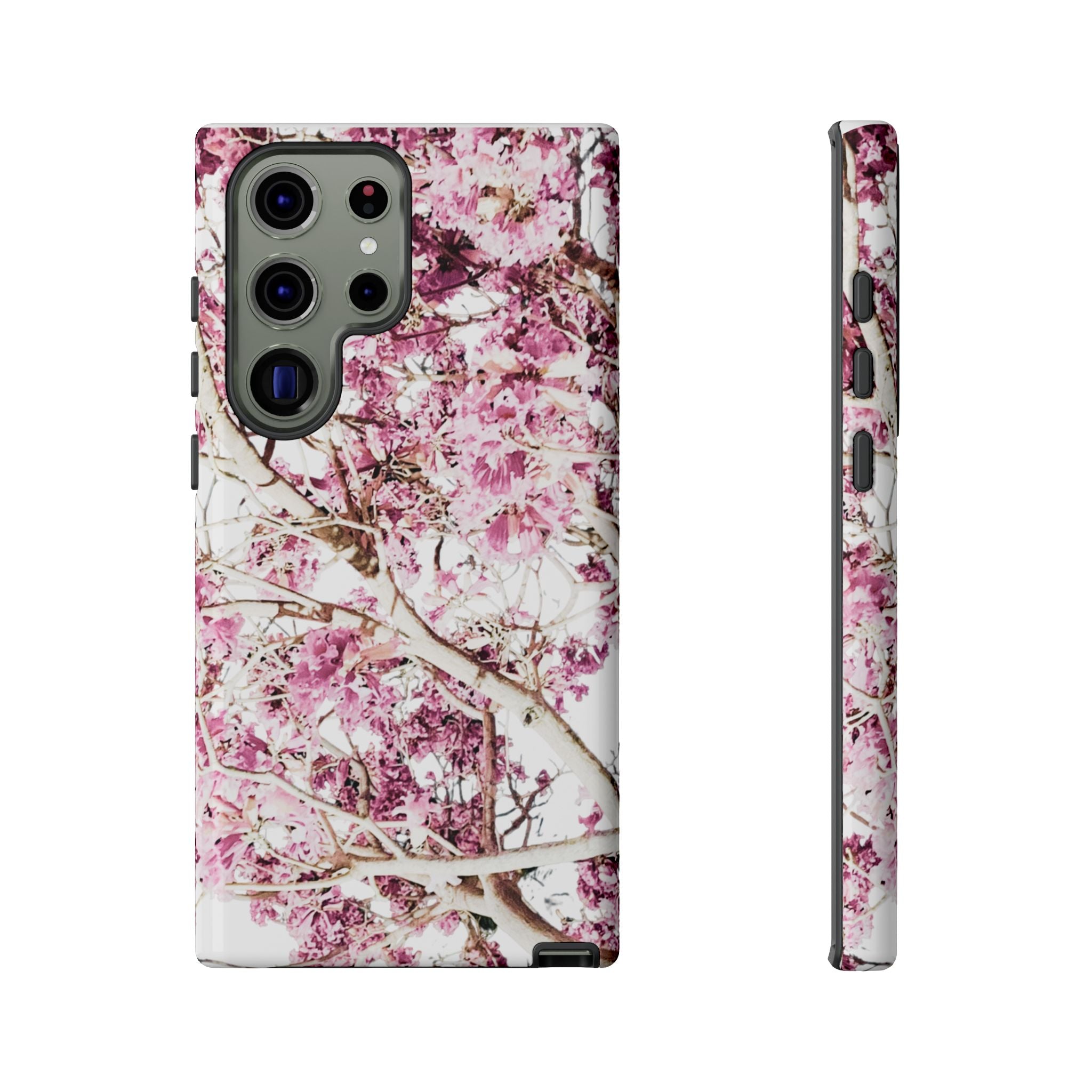 Blossom Tough Phone Case – Pink Floral Protective iPhone Cover
